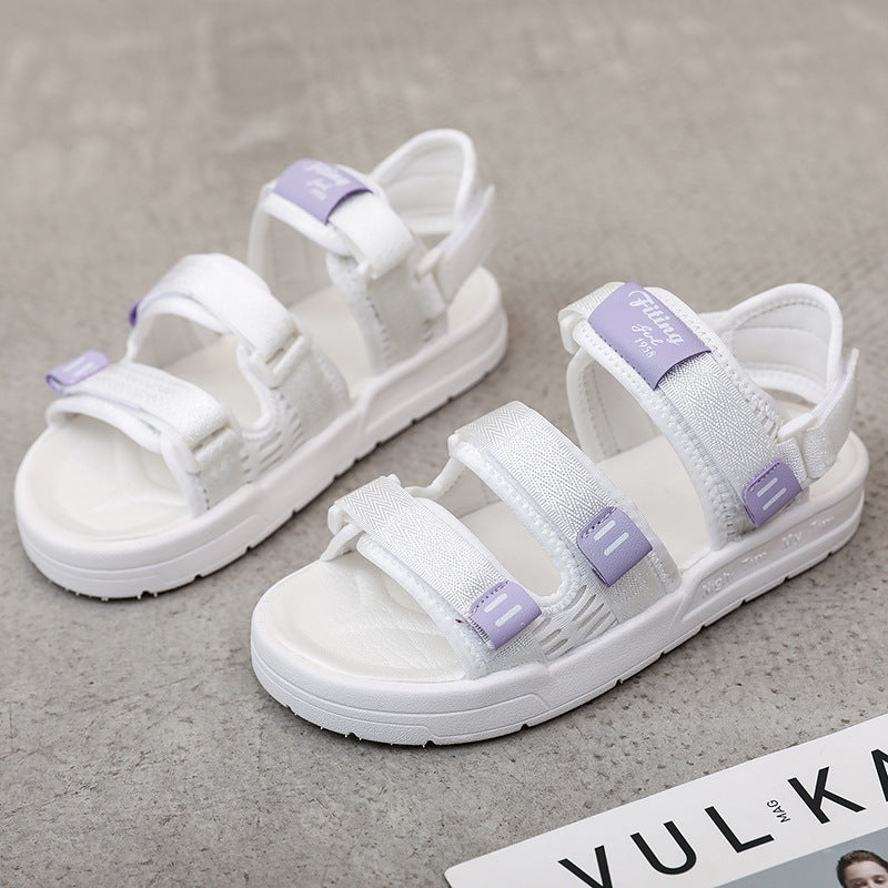 Women's Summer New Velcro Flat Soft Sole Non-Slip Sandals