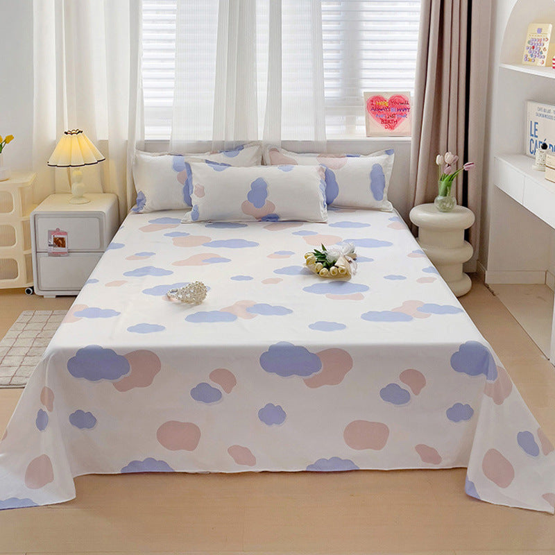 Summer Washed Cotton Bed Sheet Student Dormitory