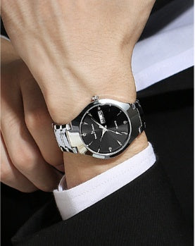 Leisure Fashion Quartz Dual Calendar Night Light Watch