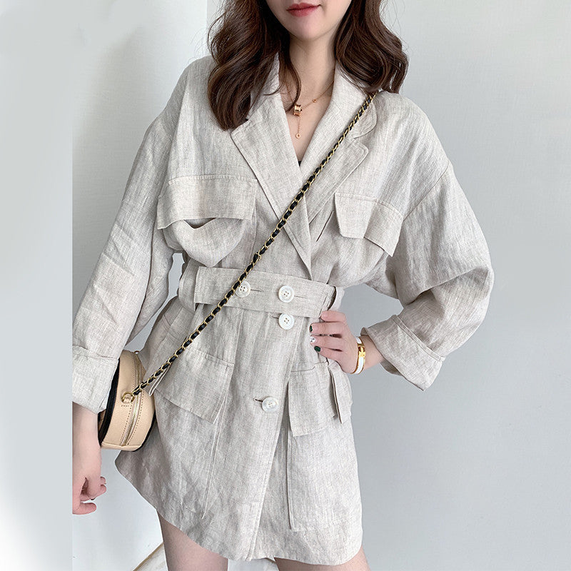 Casual waist thin suit jacket