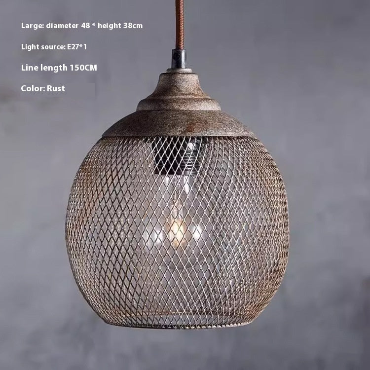 Retro Industrial Style Iron Iron Net Chandelier