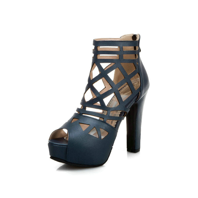 Hollow High Heel Fish Mouth Open Toe Sexy Sandals