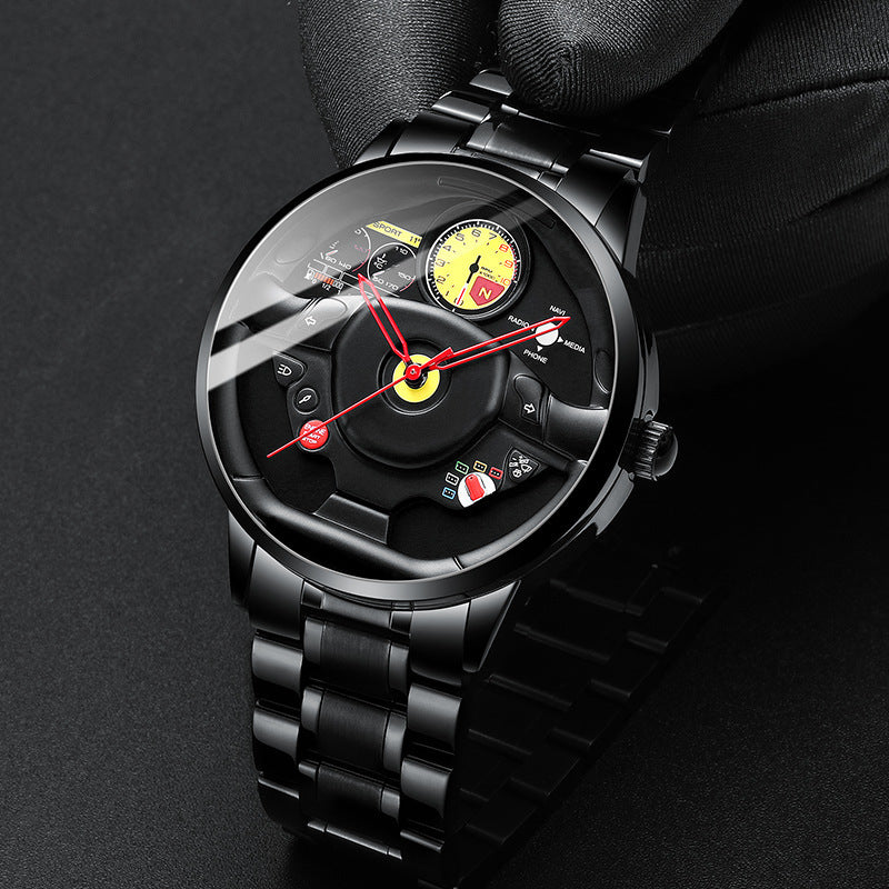 Three-dimensional Steering Wheel Hollow Watch