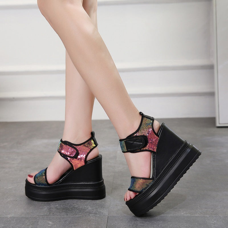 Thick Soled Inner Heightening Wedding Shoes