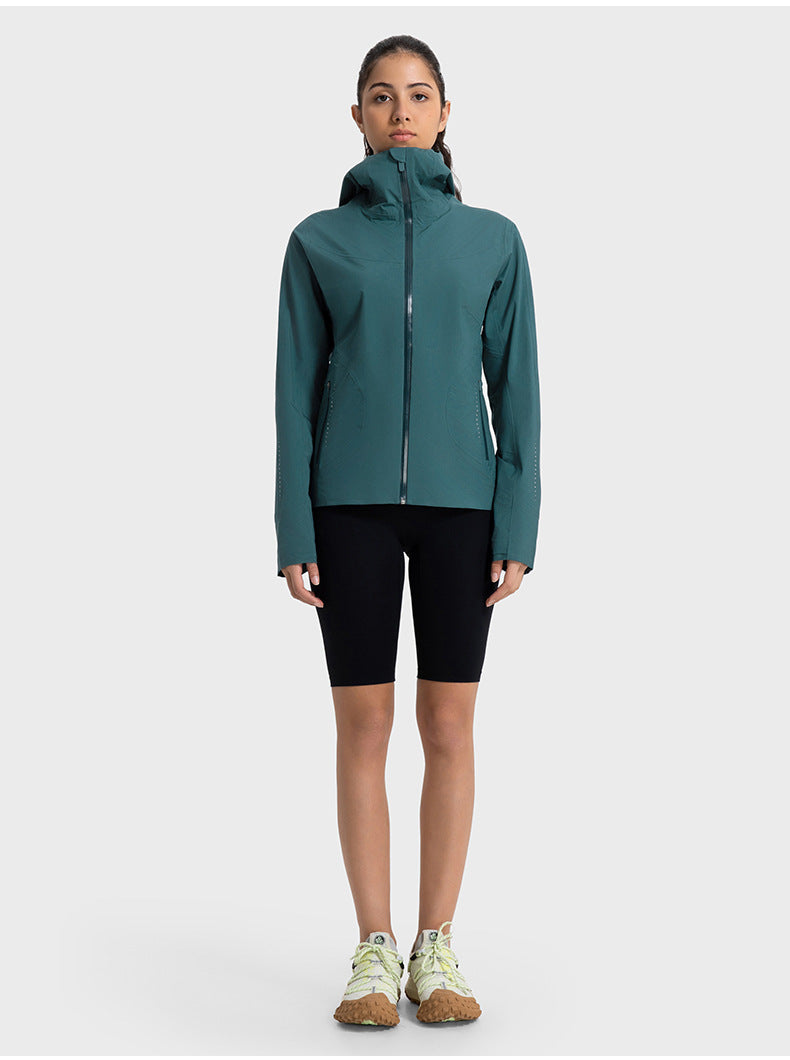 Autumn And Winter New Hooded Windbreaker Outdoor Windproof Waterproof Sports Coat For Women