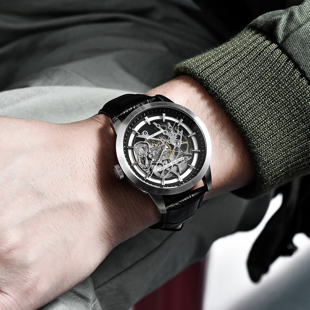 Men's hollow automatic mechanical watch