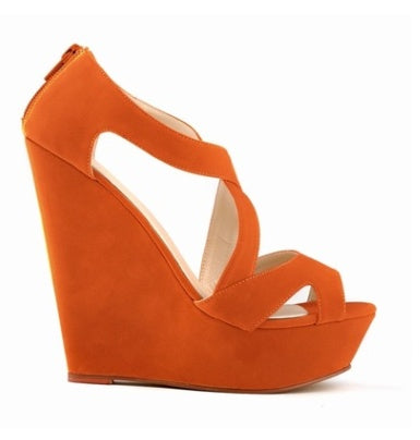 Large size high heels waterproof platform slope OL nightclub hollow women's sandals