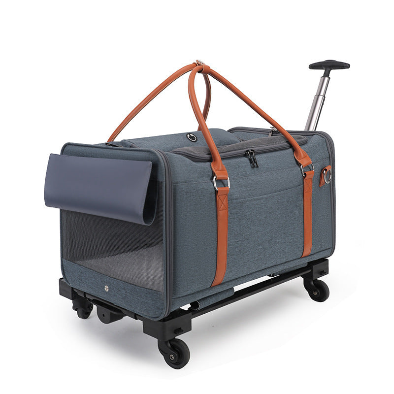 Multifunctional Cat Bag Outdoor Portable Removable Universal Wheel With Pull Rod