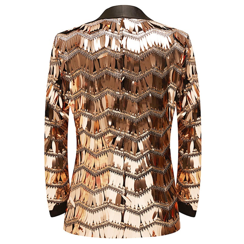 Men's And Women's Fashion Simple Long Striped Sequin Tops