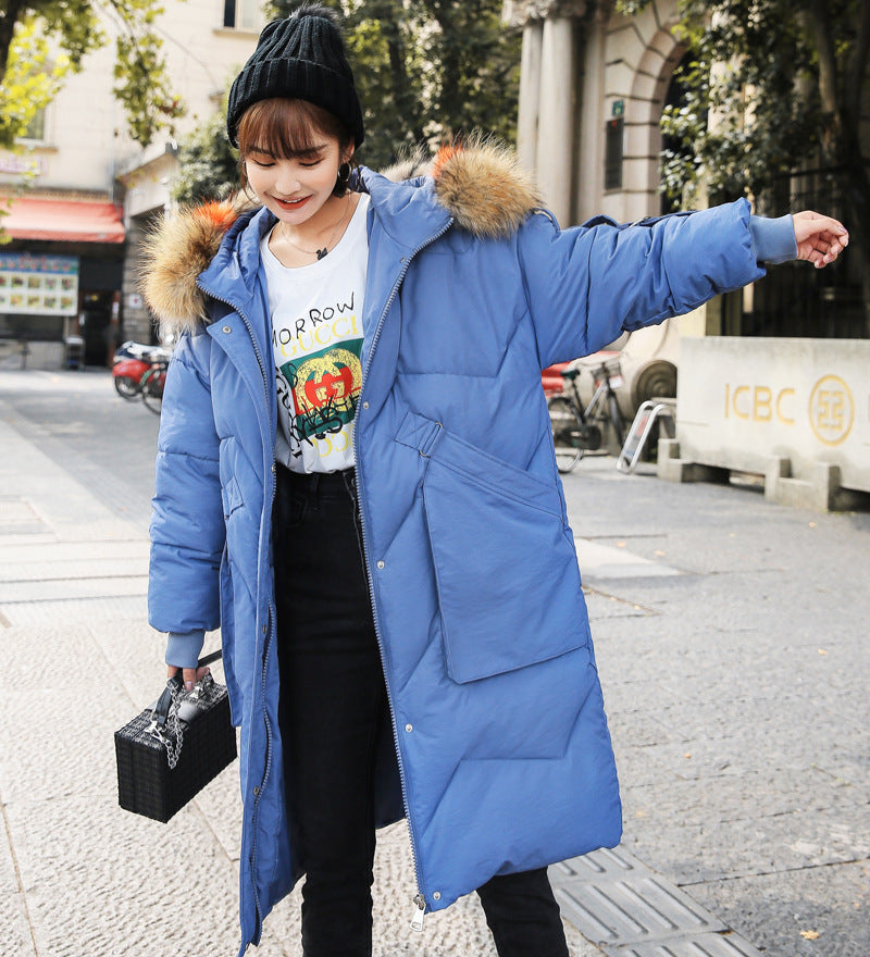Mid-length loose down padded jacket