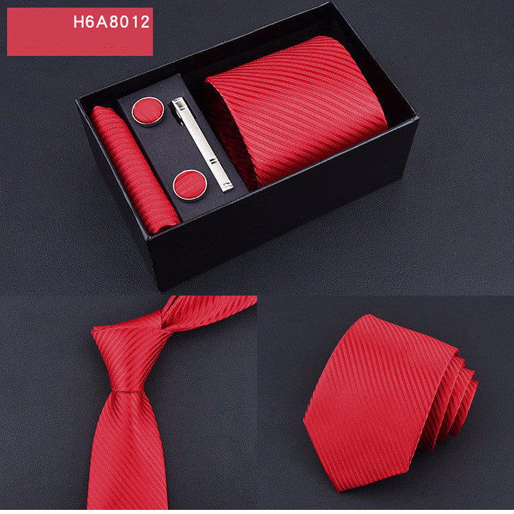 Business 8cm Striped Blue Black Tie