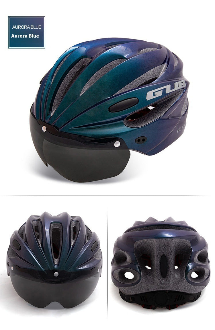 Mountain Bike Integrated Riding Cap Magnetic Goggles Helmet