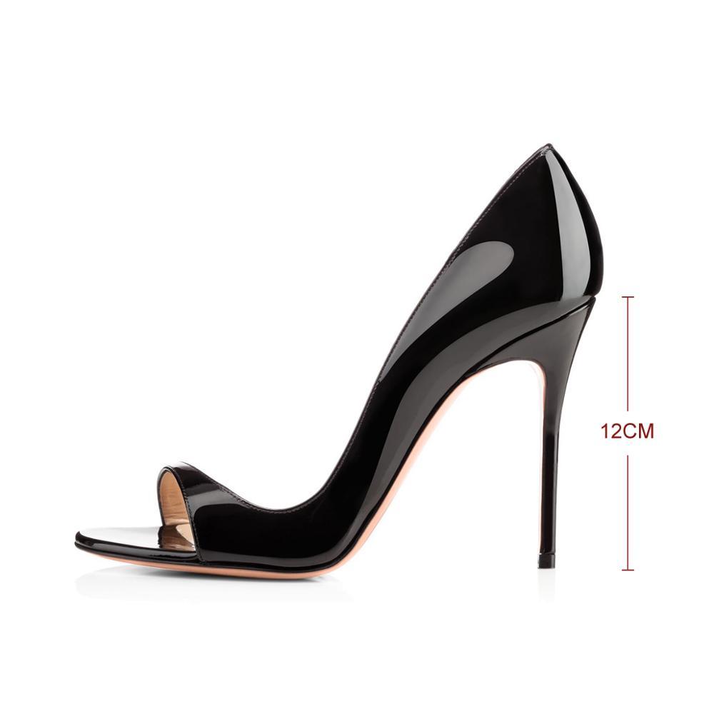 Pure Color Gradient Patent Leather Fashion Stiletto Shoes