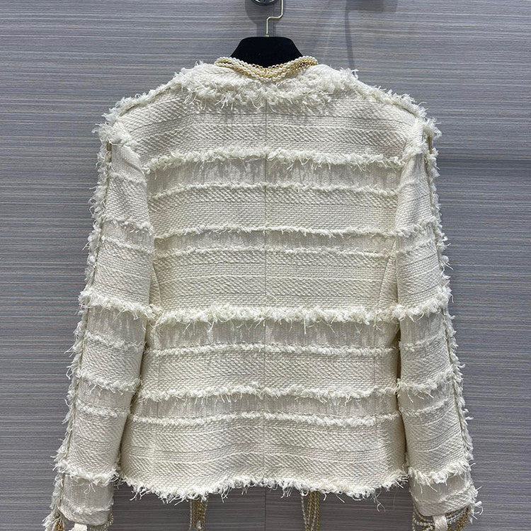 Women's Heavy Duty Braided Pearl Chain Jacket