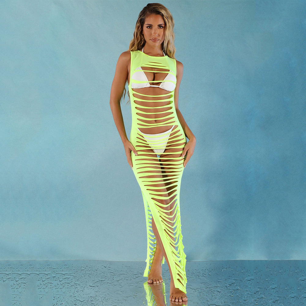 Fashion Hollow Hole Ladies Swimsuit Three Piece Set