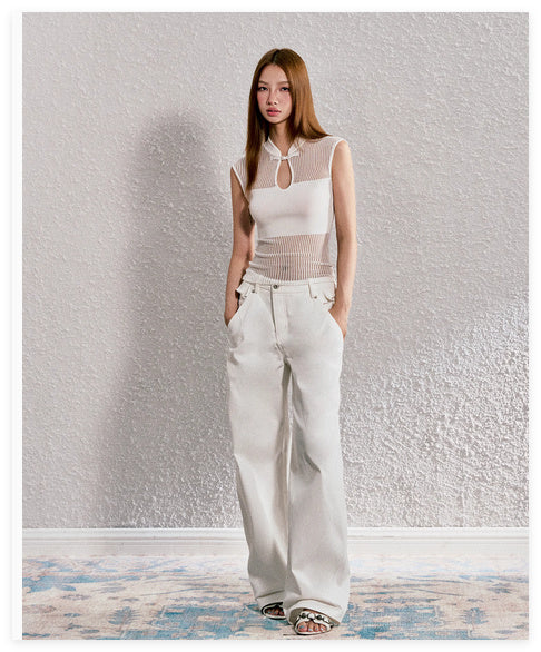 Hollow Out Unique Style For Wearing Sleeveless Tops Outside