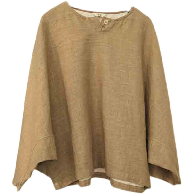 Women's Fashion Vintage Embroidered Linen Loose Shirt