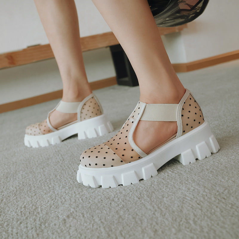 British College Style Platform Platform Shoes Mori Women's Shoes