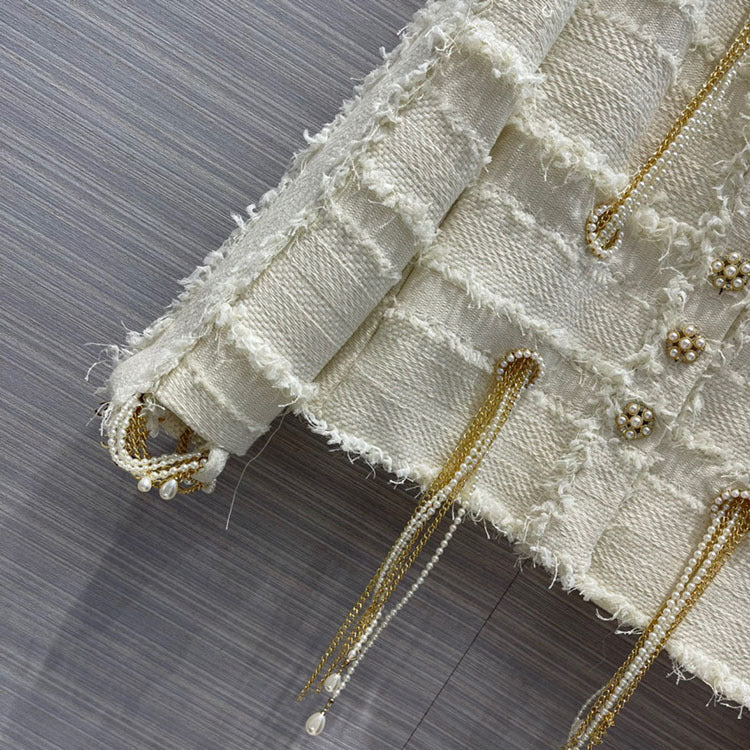 Women's Heavy Duty Braided Pearl Chain Jacket