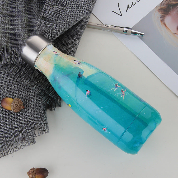 Hot Hot Hot Stainless Steel Vacuum Flask Hot Water Outdoor Sport Thermal Water Bottle 500ML Coke Bottle