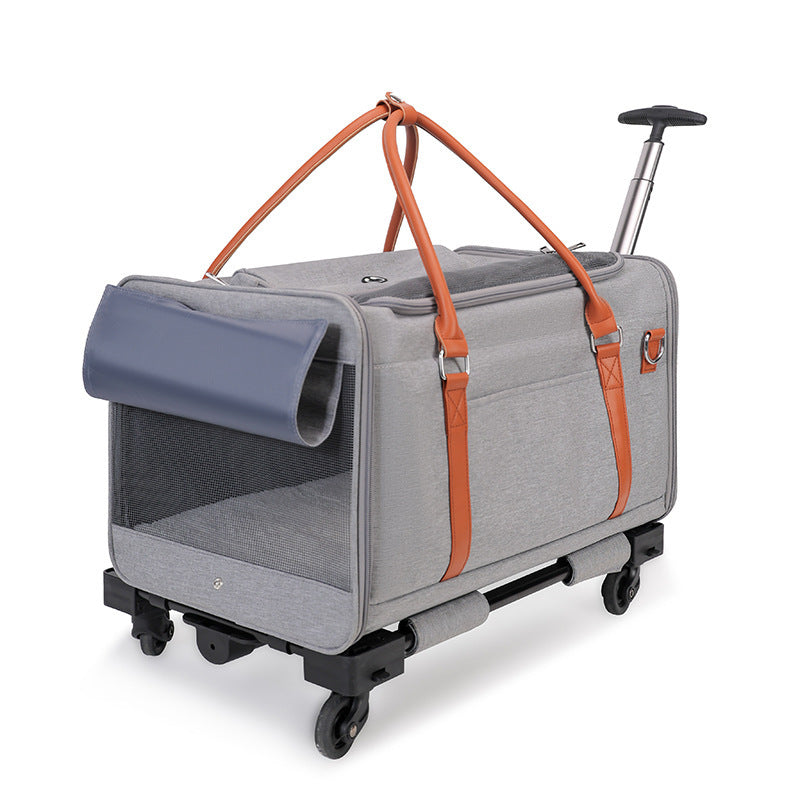 Multifunctional Cat Bag Outdoor Portable Removable Universal Wheel With Pull Rod