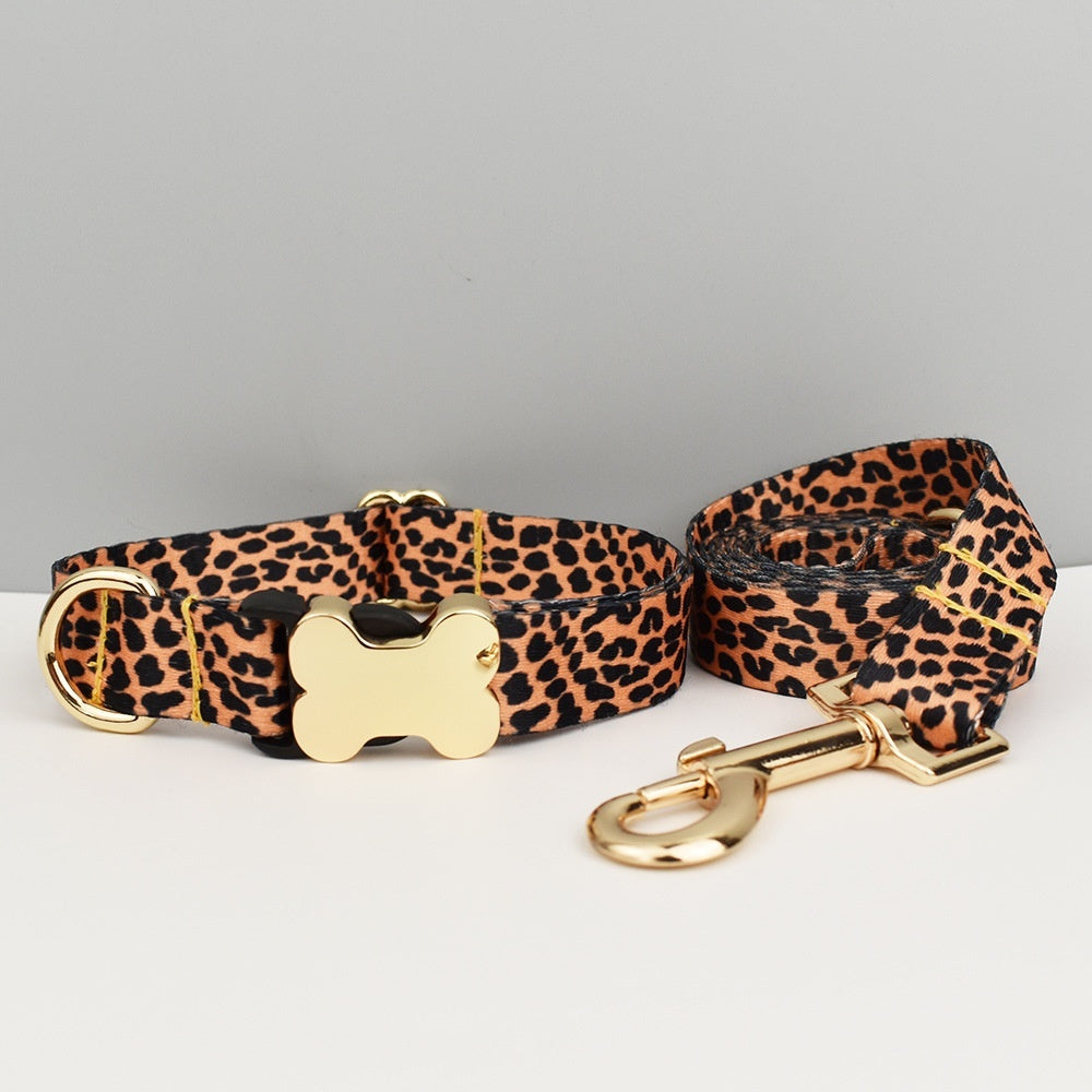 Ethnic Style Webbing Bone Buckle Printed Pet Collar