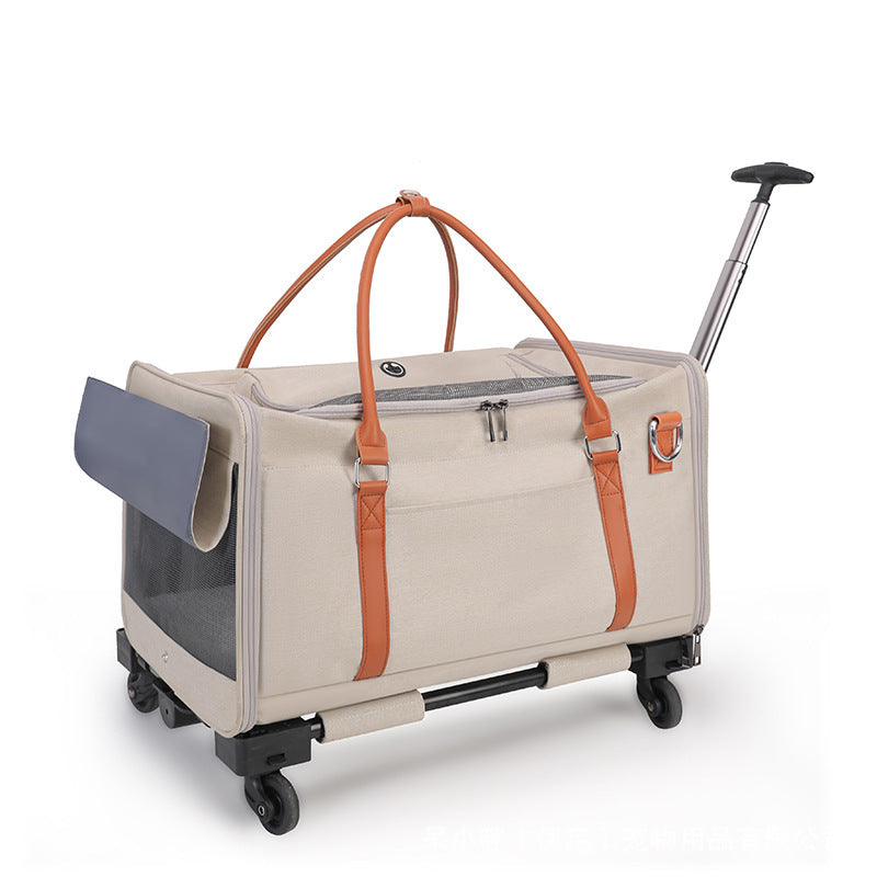 Multifunctional Cat Bag Outdoor Portable Removable Universal Wheel With Pull Rod