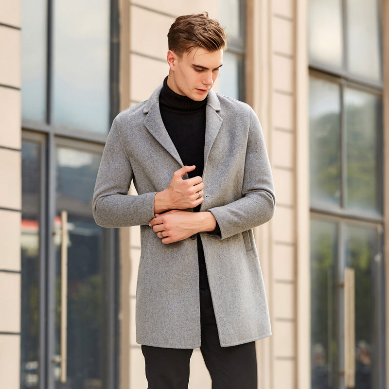Men's double-faced wool coat