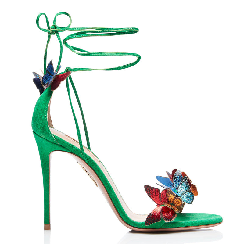 New style butterfly word with flowers Roman sandals women