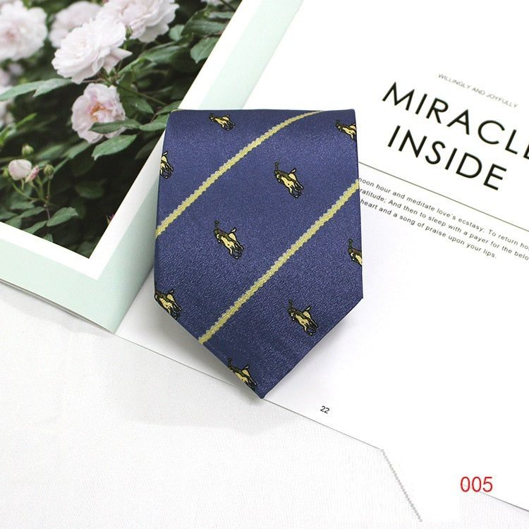 Casual Men's Tie Business Formal Wear 9CM Printed British Style Polyester Yarn Tie
