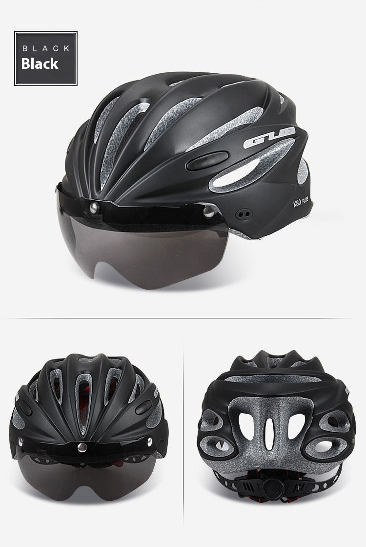 Mountain Bike Integrated Riding Cap Magnetic Goggles Helmet