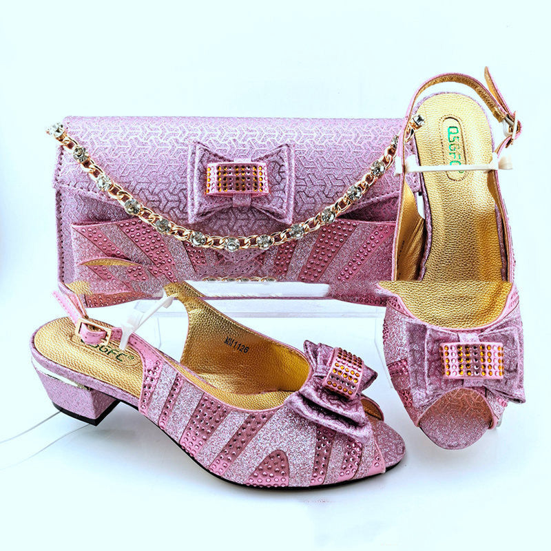 Summer Sweet Thick Heel Fish Mouth Scrub Sandals