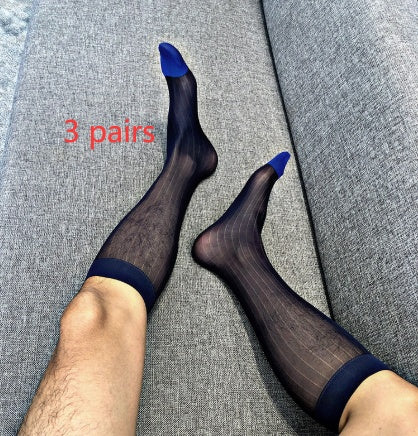 Striped nylon stockings