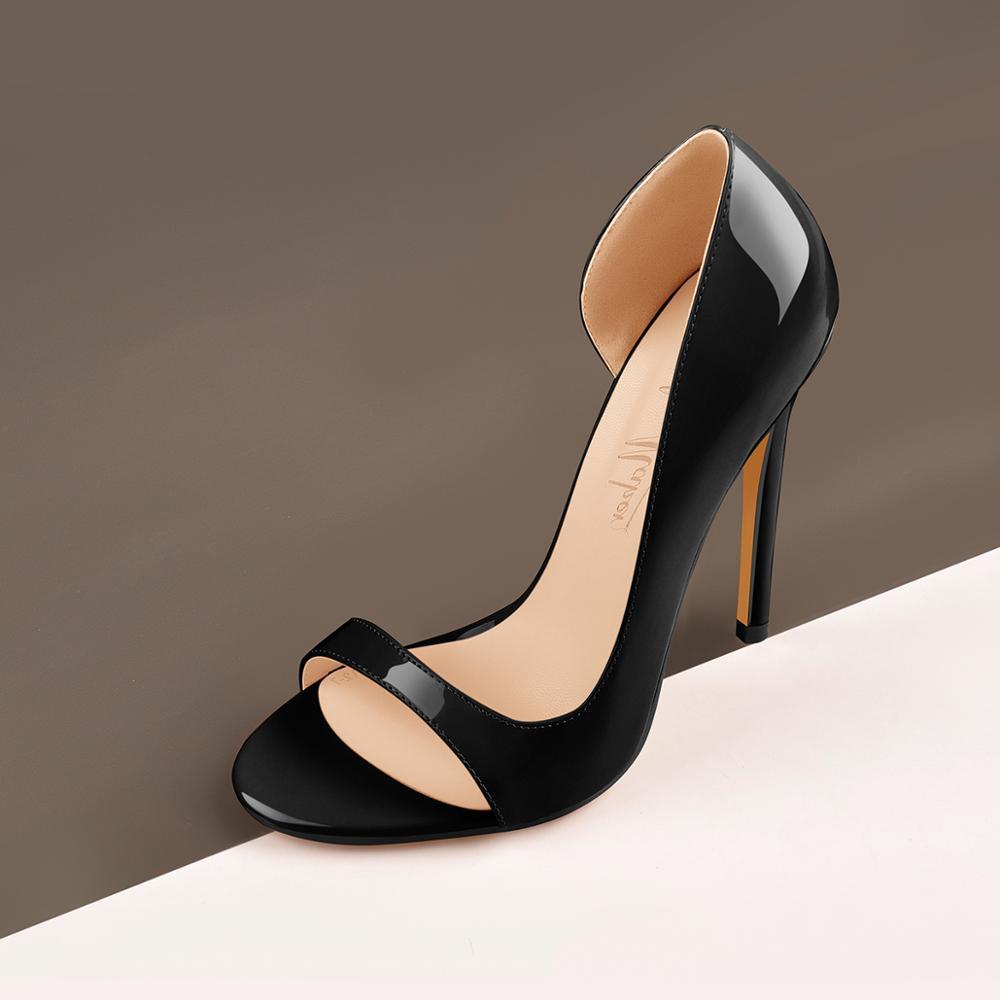 Pure Color Gradient Patent Leather Fashion Stiletto Shoes