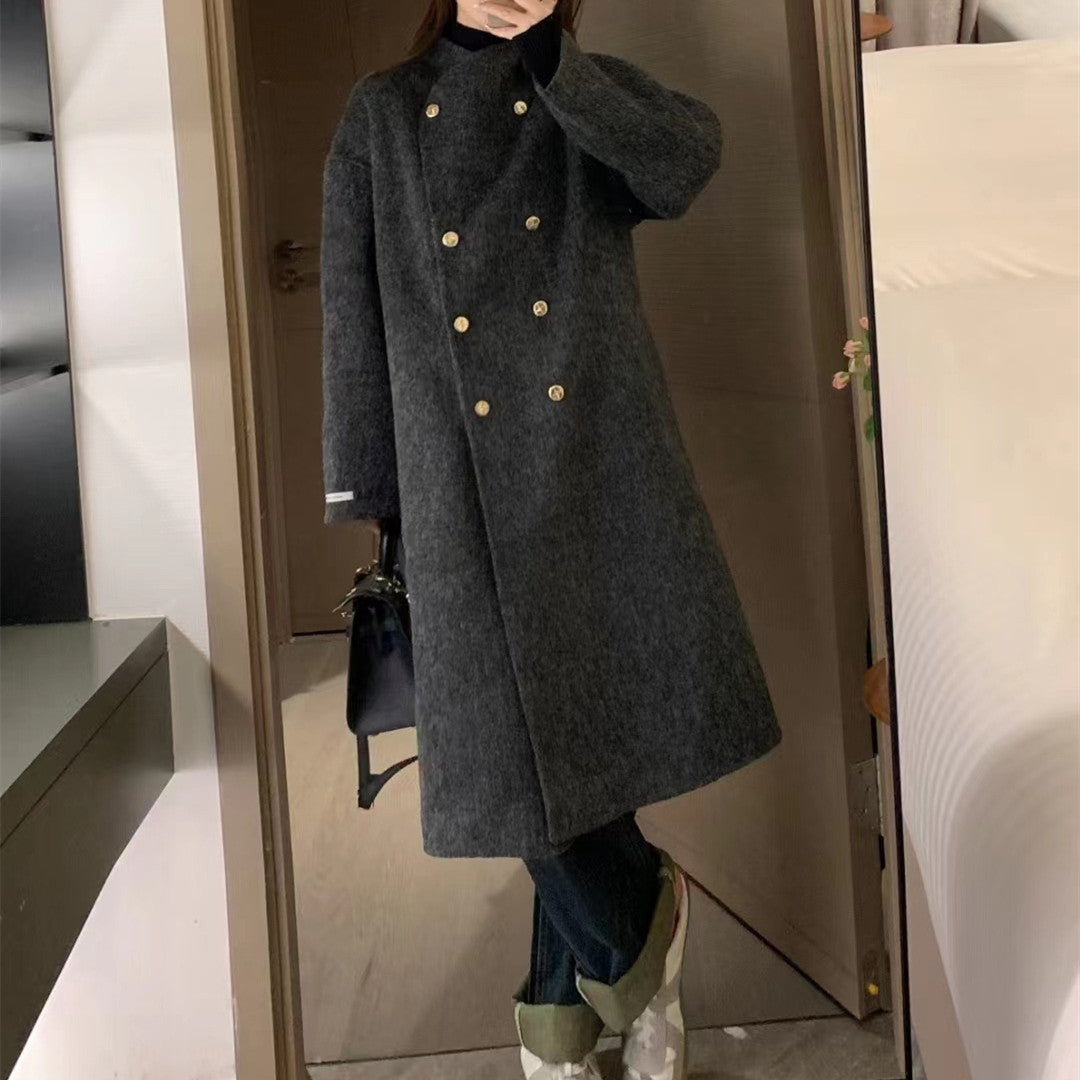 Women's Graceful And Fashionable Double-sided Wool Overcoat