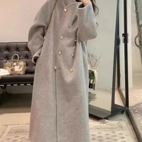 Women's Graceful And Fashionable Double-sided Wool Overcoat