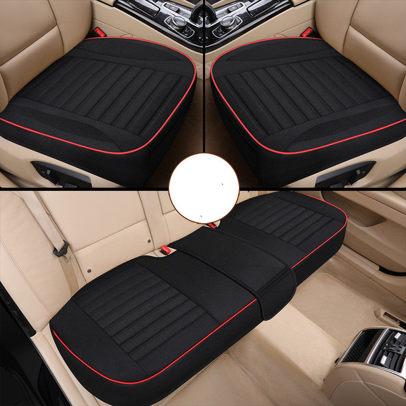 Three-piece Car Seat Cushion New Linen Cushion Cover Without Backrest