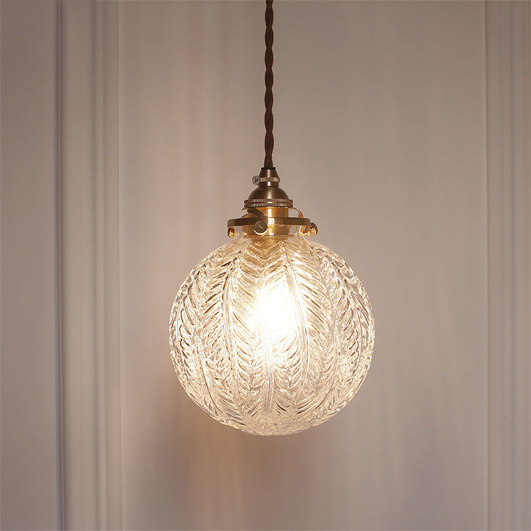 Vintage Glass Small Droplight Cafe Living Room LED Shop Dining-room Lamp