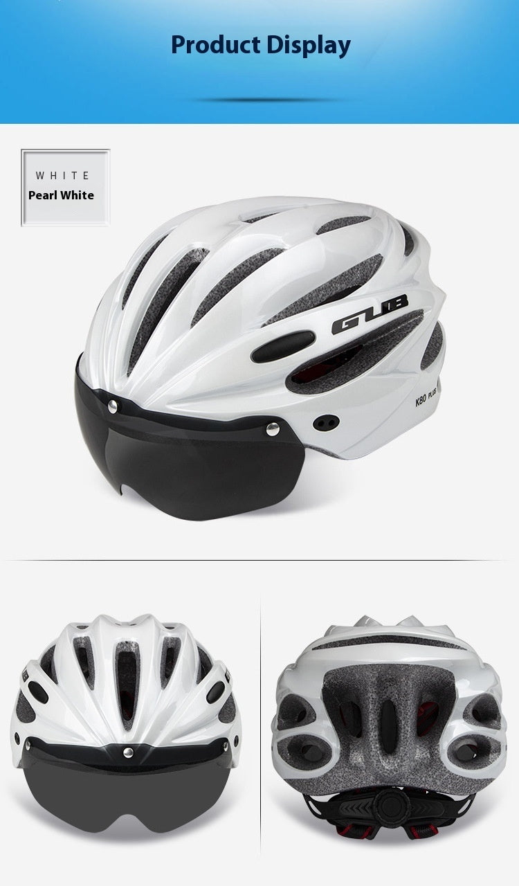 Mountain Bike Integrated Riding Cap Magnetic Goggles Helmet