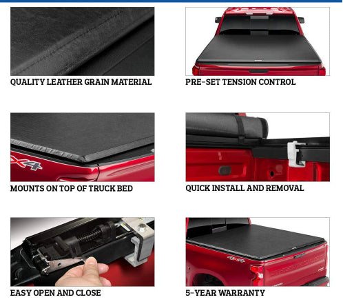 Suitable For Ford RangerF150 Soft Roll Pickup Truck Modified Rear Box Pickup Truck Rear Roller Shutter Cover