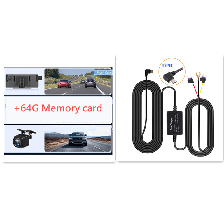 3 Camera CarPlay Driving Recorder Split Screen