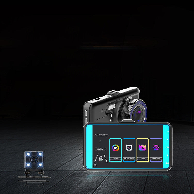 Touch Screen Front And Rear Dual Lens Driving Recorder