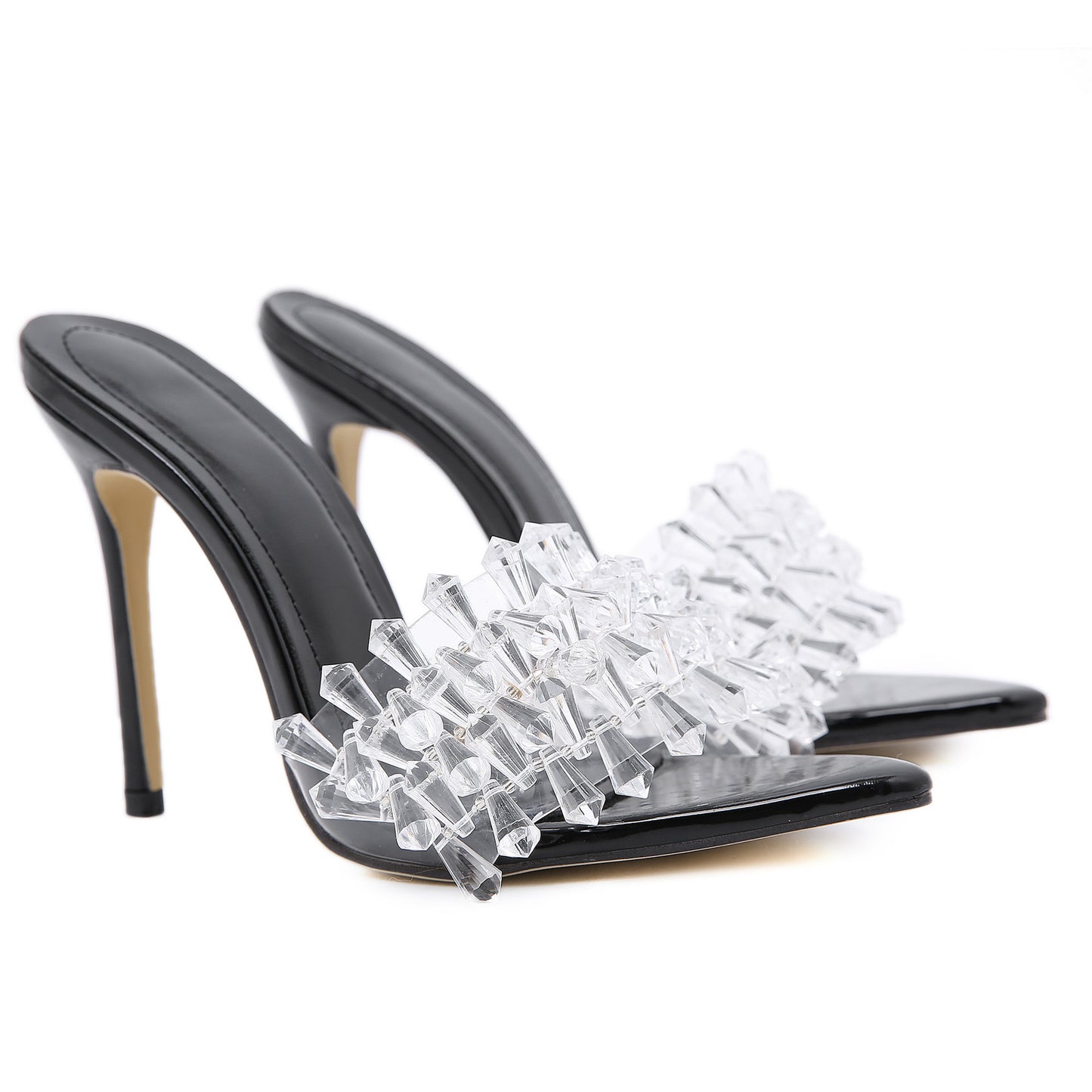 Rhinestone Women's Fish Mouth Fashion Stiletto Sandals Women