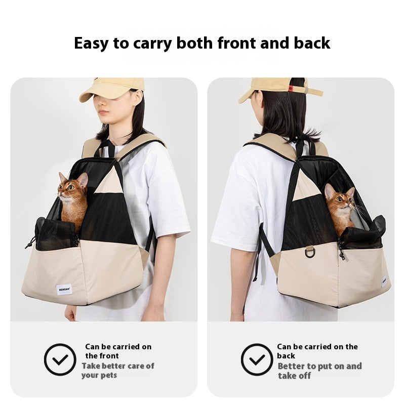 Casual Breathable Four Seasons Portable Pet Backpack