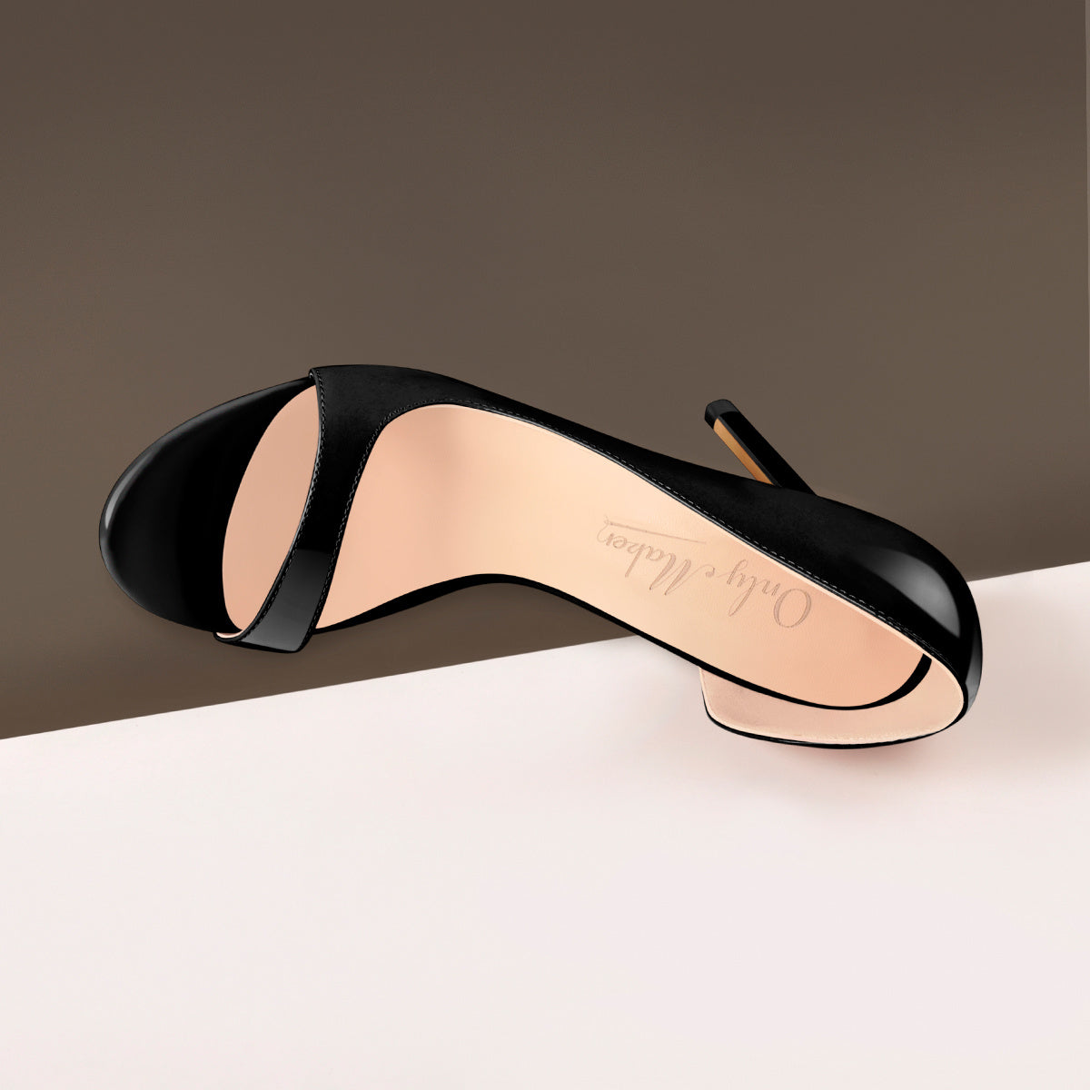 Pure Color Gradient Patent Leather Fashion Stiletto Shoes