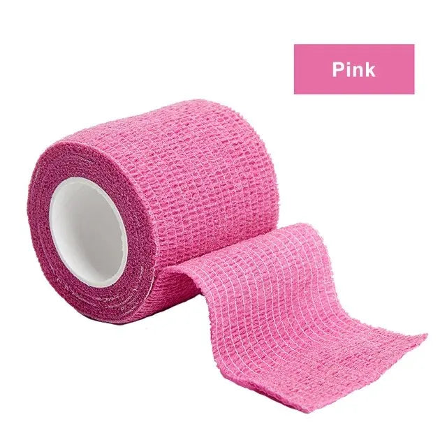 1roll 2.5/5/7.5/10cm*4.8m Non Woven Elastic Self Adhesive Bandage Cohesive Bandage for Sports Fixing Finger Wrist Leg