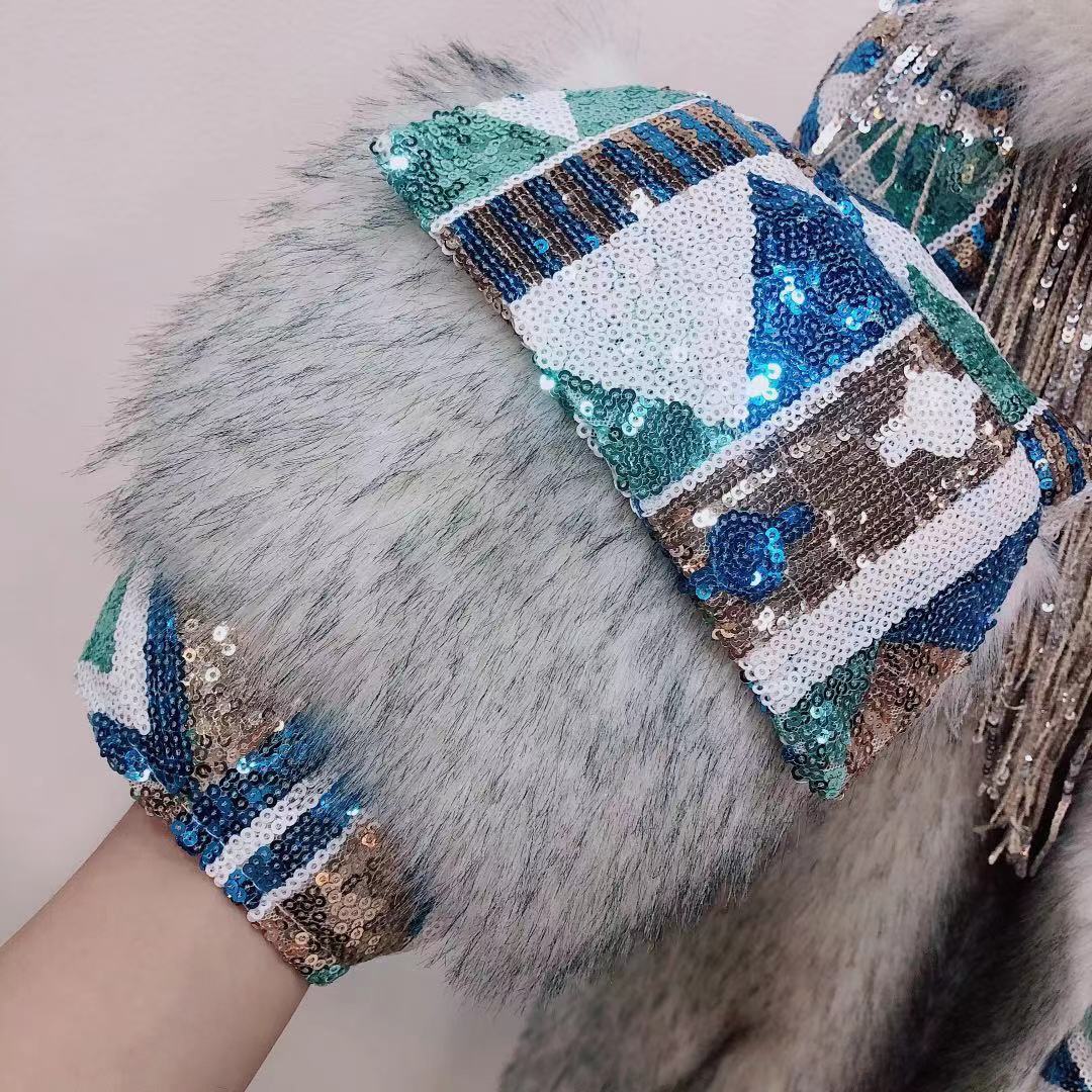 Fur One Fashion Coat Female Lamb Hair