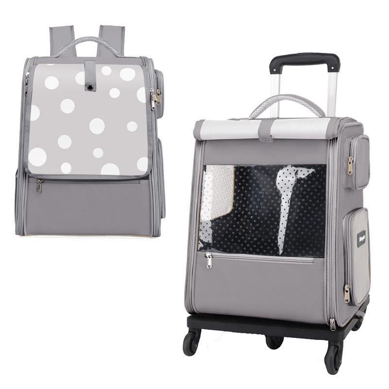 Multifunctional Draw-bar Pet Bag Portable Cat Luggage