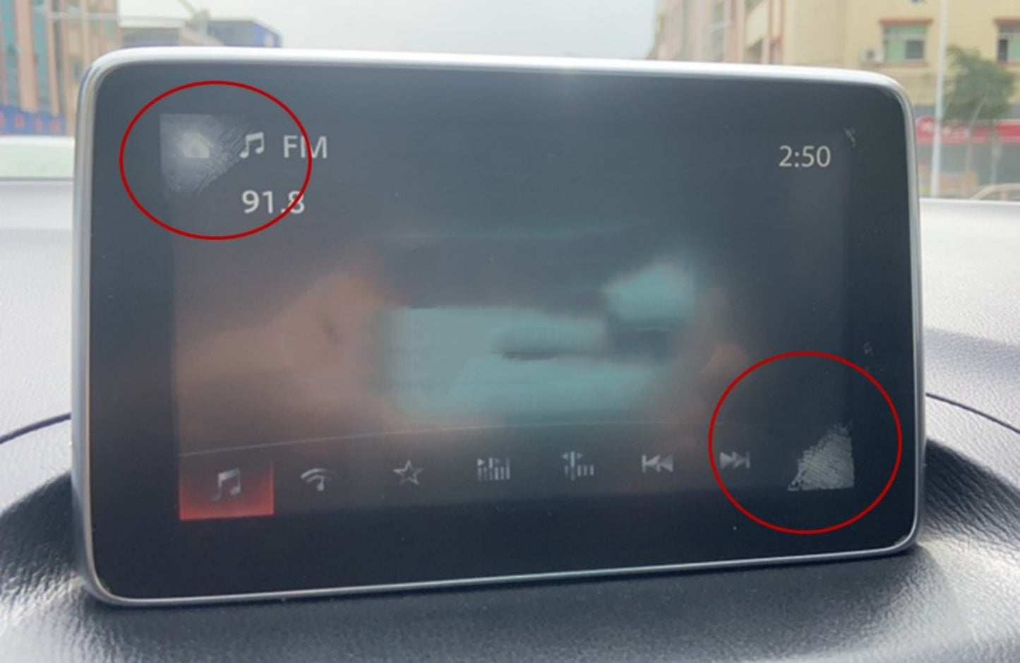 Original Car Exterior Screen Adhesive Peeling