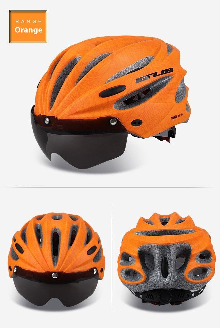 Mountain Bike Integrated Riding Cap Magnetic Goggles Helmet